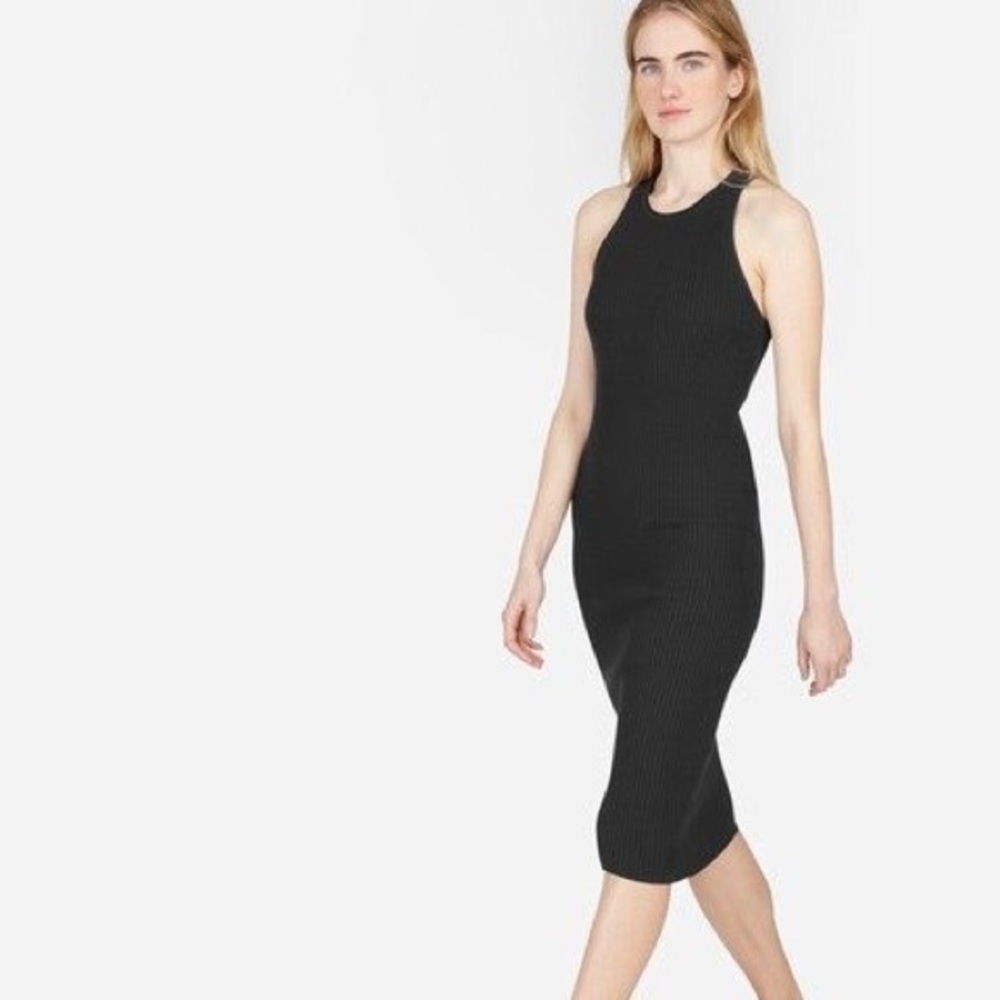 Everlane Black Sport Rib Tank Dress XS